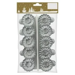 BAUHAUS Dekoelement Baumkerzenhalter Silber Metall, Silber