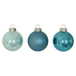 BAUHAUS Weihnachtskugeln 24 Stk., Durchmesser: 3 Cm, Green Emerald, Glas