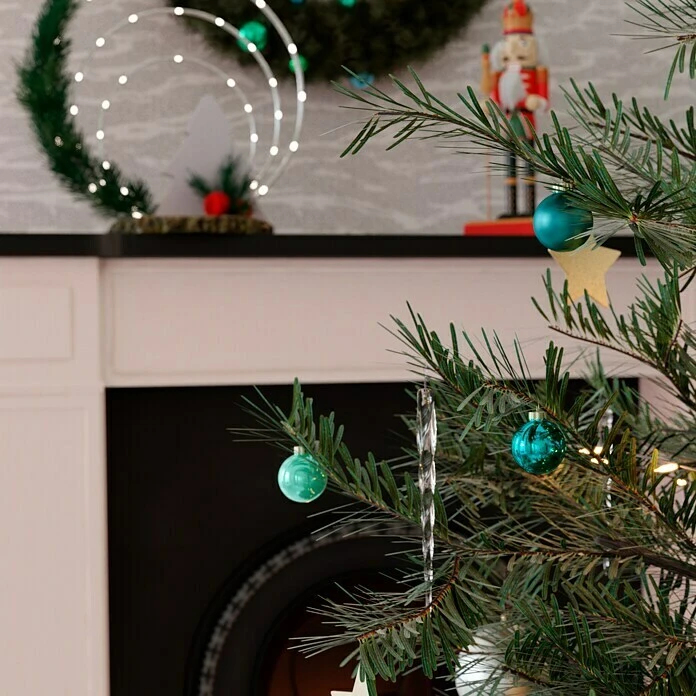 BAUHAUS Weihnachtskugeln 24 Stk., Durchmesser: 3 Cm, Green Emerald, Glas 4 BAUHAUS Weihnachtskugeln 24 Stk., Durchmesser: 3 Cm, Green Emerald, Glas – Bild 2