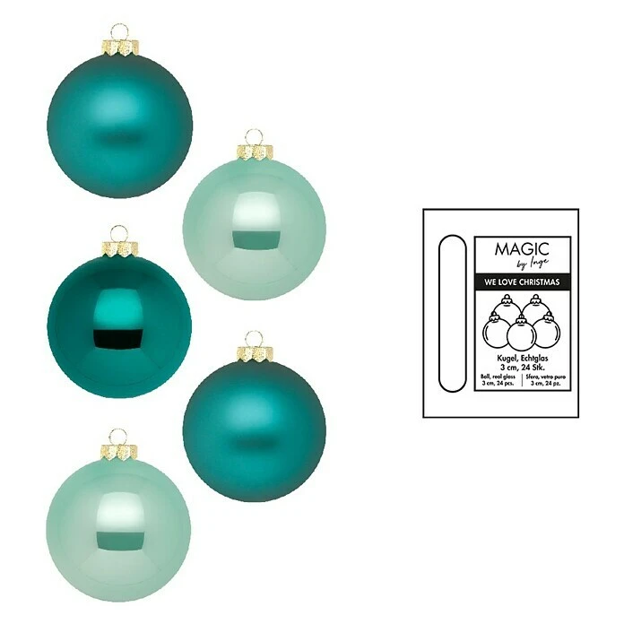 BAUHAUS Weihnachtskugeln 24 Stk., Durchmesser: 3 Cm, Green Emerald, Glas 6 BAUHAUS Weihnachtskugeln 24 Stk., Durchmesser: 3 Cm, Green Emerald, Glas – Bild 4