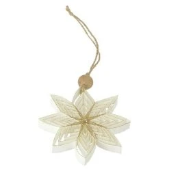 BAUHAUS Deko-Stern L X H: 10 X 10 Cm, Papier, Weiß