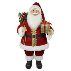 BAUHAUS Weihnachtsmann Höhe: 60 Cm, Mit Tannenausschnitt, Rot