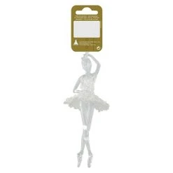BAUHAUS Christbaumschmuck Ballerina Weiß, Kunststoff, Höhe: 23 Cm