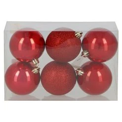 BAUHAUS Christbaumkugel Rot, Kunststoff, Durchmesser: 8 Cm -Jalousien Verkäufe 12 776