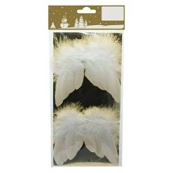 BAUHAUS Christbaumschmuck Engelsflügel Weiß, Federn
