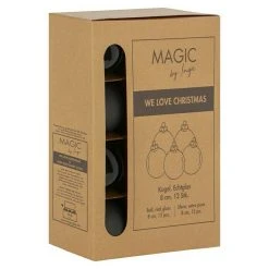 BAUHAUS Weihnachtskugeln 12 Stk., Durchmesser: 8 Cm, Ebony Black, Glas -Jalousien Verkäufe 12 907