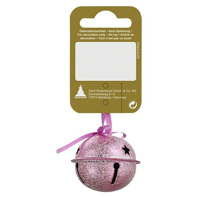 BAUHAUS Christbaumschmuck Glöckchen Rosa Rosa, Metall 3 BAUHAUS Christbaumschmuck Glöckchen Rosa Rosa, Metall