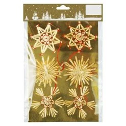 BAUHAUS Christbaumschmuck Natur, Stroh, 6 Stk.