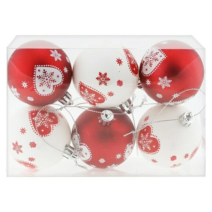 BAUHAUS Weihnachtskugeln 6 Stk., Durchmesser: 6 Cm, Rot, Kunststoff 3 BAUHAUS Weihnachtskugeln 6 Stk., Durchmesser: 6 Cm, Rot, Kunststoff