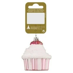 BAUHAUS Christbaumschmuck Cupcake Rosa, L X B: 7 X 6 Cm