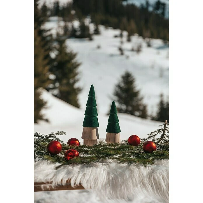 BAUHAUS Dekofigur Weihnachtsbaum Höhe: 22 Cm, Holz, Grün 4 BAUHAUS Dekofigur Weihnachtsbaum Höhe: 22 Cm, Holz, Grün – Bild 2